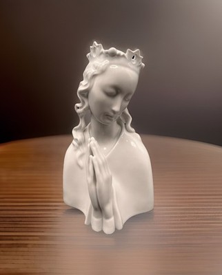 Augarten Vienna Austria Virgin Mary Madonna Porcelain Bust Ida Schwetz Lehmann