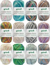 50 Gramm Gründl Cotton Quick Print Strickgarn Farbauswahl