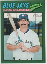 Davis Schneider 2026 Topps Heritage Dark Green Border #224 - Toronto Blue Jays