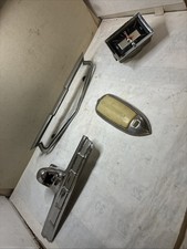 Vtg 50s original GM CHEVROLET CAR Parts bel air clock, dome light tag light bars
