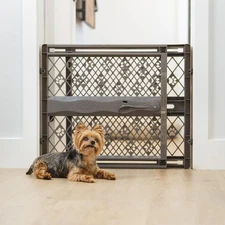MYPET North States Paws Portable Pet Gate: 26-40" Wide. Pressure Mount. No Tools