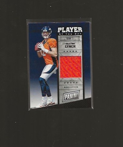 2016 PANINI PLAYER OF THE DAY PAXTON LYNCH ROOKIE JERSEY GAME USED RELIC