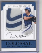 2017 National Treasures Material Signatures 5/5 Paul Molitor Auto Patch