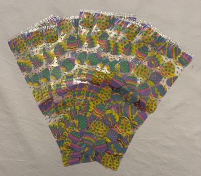 Unique Bright Easter Egg Cellophane Bags Holiday Party Supplies 13 Count