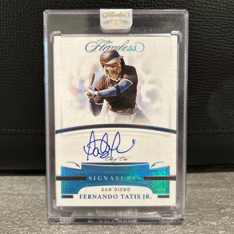 2021 Panini Flawless Baseball - Fernando Tatis Jr One of One On Card Auto