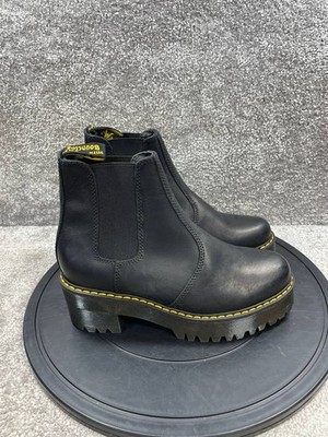 Dr Martens Chelsea Boots Womens Size Rometty Black Burnished