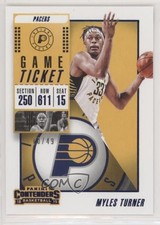 2018-19 Panini Contenders Game Ticket Blue 10/49 Myles Turner #68 0x1