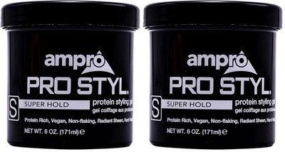 AmPro Pro Styl Styling Gel Super Hold 6 oz 2-Pack   Alcohol Free Vegan