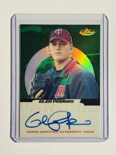 Glen Perkins Autograph Rookie Card RC #/199 Green Refractor 2005 Topps Finest. rookie card picture