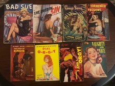 8 Book Lot of 60's Vintage Sleaze Paperbacks Lesbian GGA PBO #2