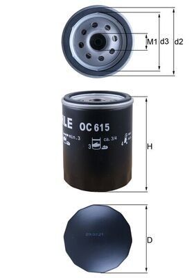 KNECHT Ölfilter OC 615 für MAZDA FORD