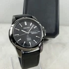 VINTAGE SEIKO SOLAR V158-0AD0 BLACK DAY/DATE WR 100M JAPAN MOV'T MEN'S WATCH