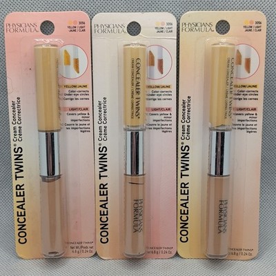 (3) Physicians Formula Twins Cream Concealer Yellow/Light 3056