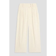 Farm Rio, off-white double waistband pants NWT small corduroy
