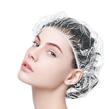 Disposable Shower Caps 200pcs Hair Processing Clear Plastic Caps For Spa Home...