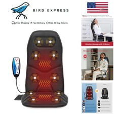 Vibration Back Massager Seat Cushion with Heat for Office and Home Pain Relief