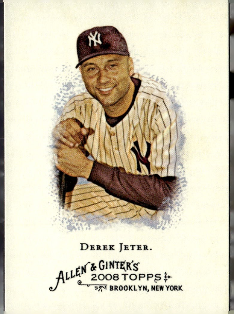 2008 Topps Allen & Ginter Baseball Derek Jeter Yankees HOF Card #120