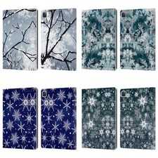 HEAD CASE WINTER PRINTS LEATHER BOOK WALLET CASE FOR APPLE iPAD AND APPLE PENCIL