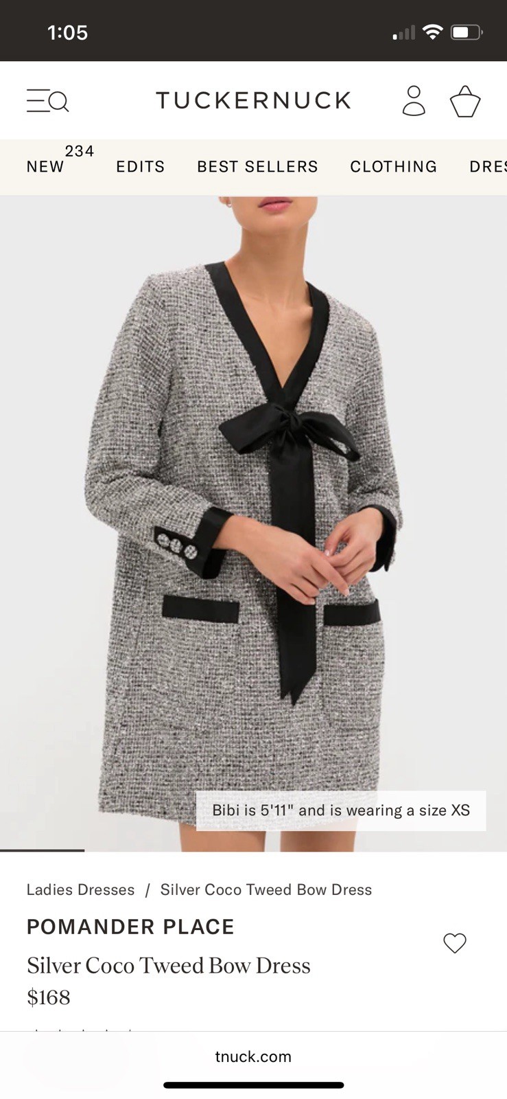 Tuckernuck Pomander Place Tweed Sparkly Dress Size Medium