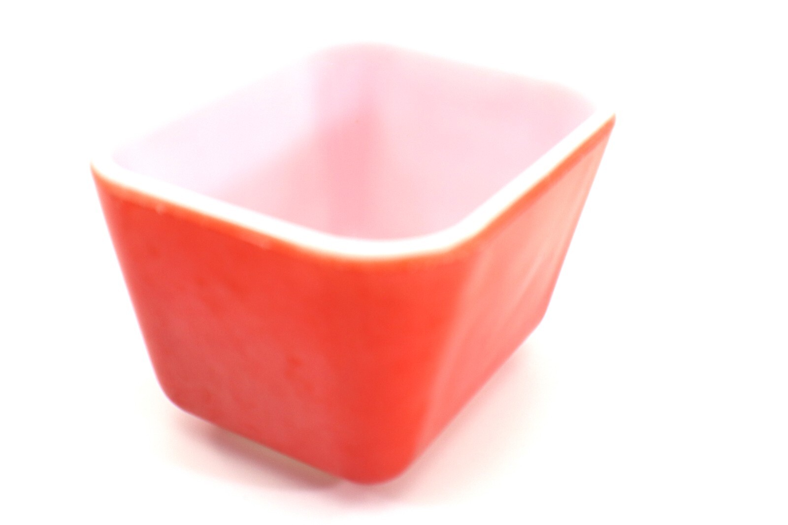 Pyrex Ovenware RED Refrigerator Dish with Clear Lid #0501C Small Vintage