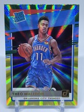 2020-21 Donruss Holo Green and Yellow Laser #242 Theo Maledon Rated Rookies