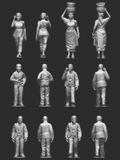 Miska Miniatures Ultra Modern African Civilians 15mm 20mm 28mm 32mm 3D Printed