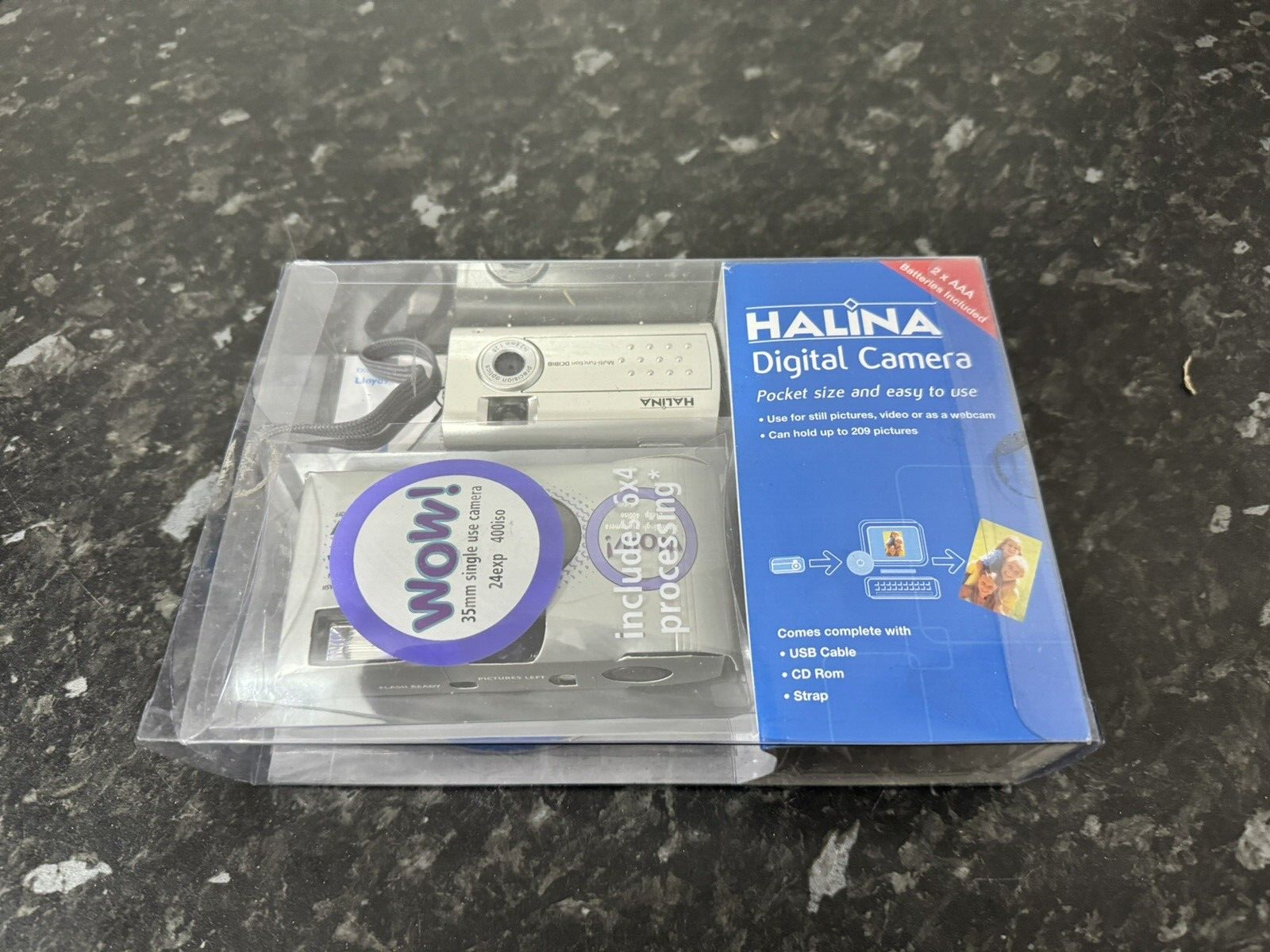 HALINA Digital Camera DC-181B Pocket Size Compact Precision Optics! New