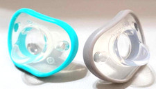 Nanobebe Silicone Pacifiers 1-Green 1-Gray