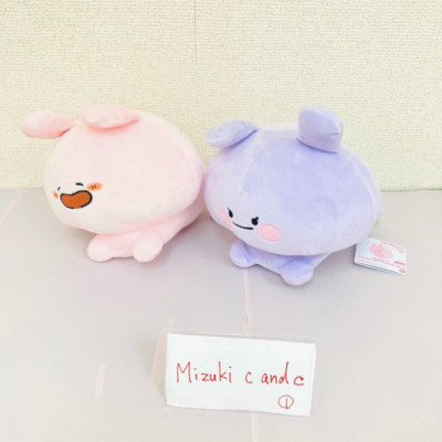 Asamimi-chan and Ane-mimi-chan Big Stuffed Animals Lying Down Together Set Both