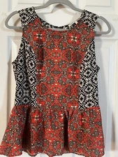 Collective Concepts Gorgeous Peplum Zip Back Top Medium