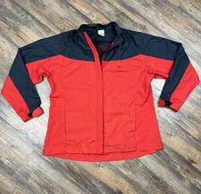 Nike Windbreaker Women's L Large 12-14 Vintage Red Black Track Suit Jogging