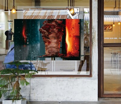 3D Grill Kebab Shop BBQ A1042 Window Stickers Vinyl Wallpaper Wall Murals Amy