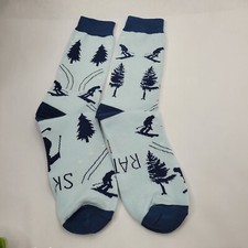 I'd Rather Be Skiing Funny Sock Dress Casual Novelty Gift for Men Women One Size