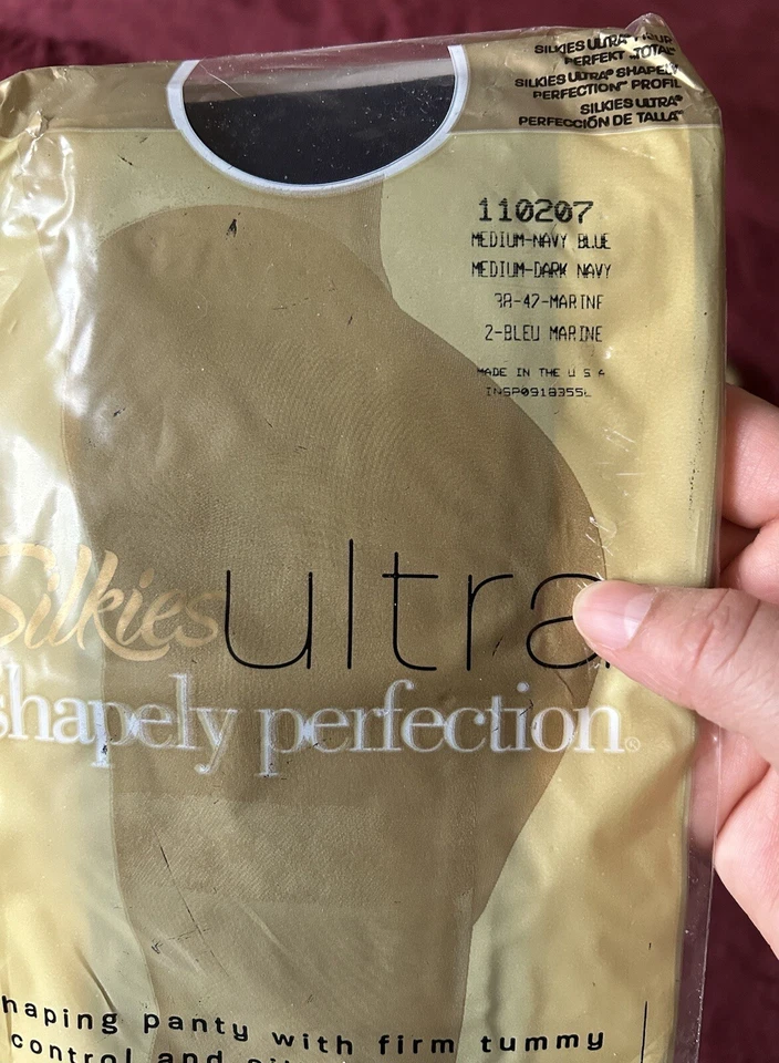 Pantimedias Silkies Ultra Shapely Perfection Azul Marino Oscuro/Moca Talla Mediana 8 Pares Foto 3 de 4
