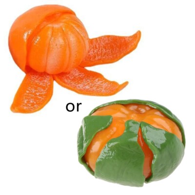 1PC Realistic Fruit Peeling Orange Push Bubble Sensory Pinch Gadget
