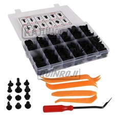 240pcs Auto Car Bumper Retainer Clips Kit Fastener Remover Push Pin Rivet Screw