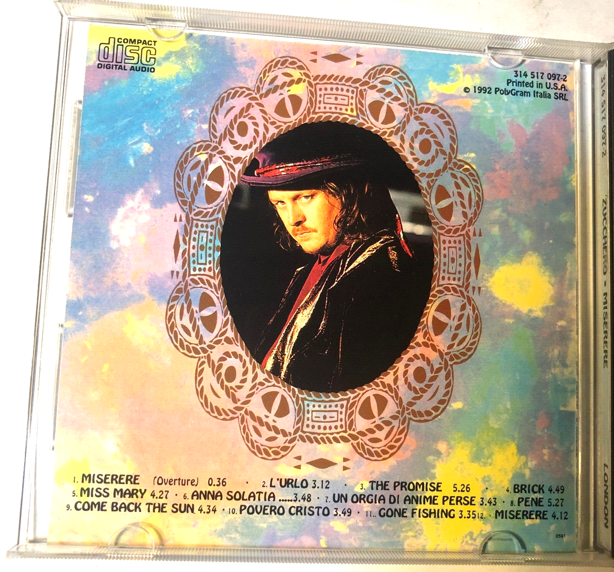 Zucchero Miserere (CD 1992 London) | eBay