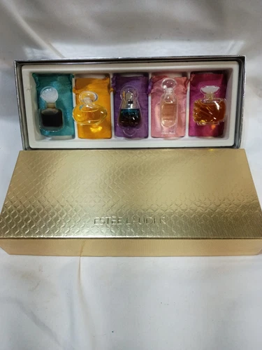 Estee Lauder Small Wonders Perfume Crystal Miniature Travel Set Used