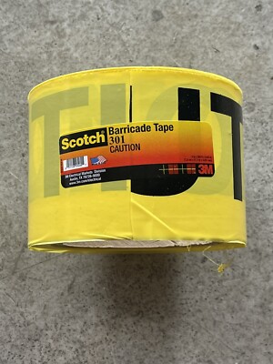 SCOTCH 3'' x 300' YELLOW BARRICADE MARKING TAPE 301, LEGEND CAUTION (1 ROLL)
