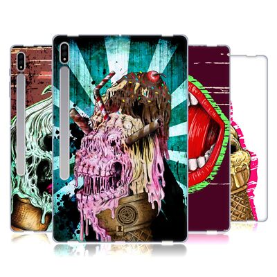 HEAD CASE DESIGNS ICE CREAM SKULL SOFT GEL CASE FOR SAMSUNG TABLETS 1