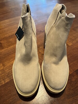 Dolce Vita Caster H2O Beige Suede Platform Ankle Boots Bootie Women Sz 10*READ*