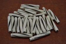 100 PCS OFF WHITE CARVED BUFFALO BONE TUBE BEADS PENDANTS 1 1/2" T-2750