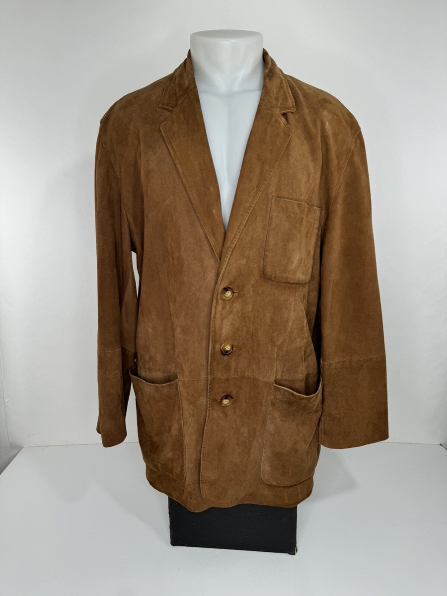 THE TERRITORY AHEAD - SUEDE LEATHER Mens L Field Ranch Blazer
