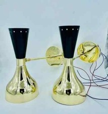 Italian Wall Sconce Stilnovo Wall fixture Lamp Brass wall Sconce Pair Light