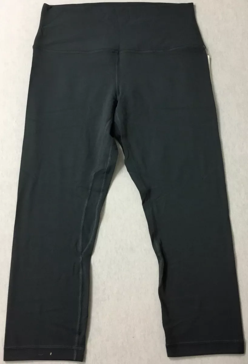 Lululemon Women's Align Crop 21” Leggings MELN LW6AS8S Melanite Dark Gray  Size 8