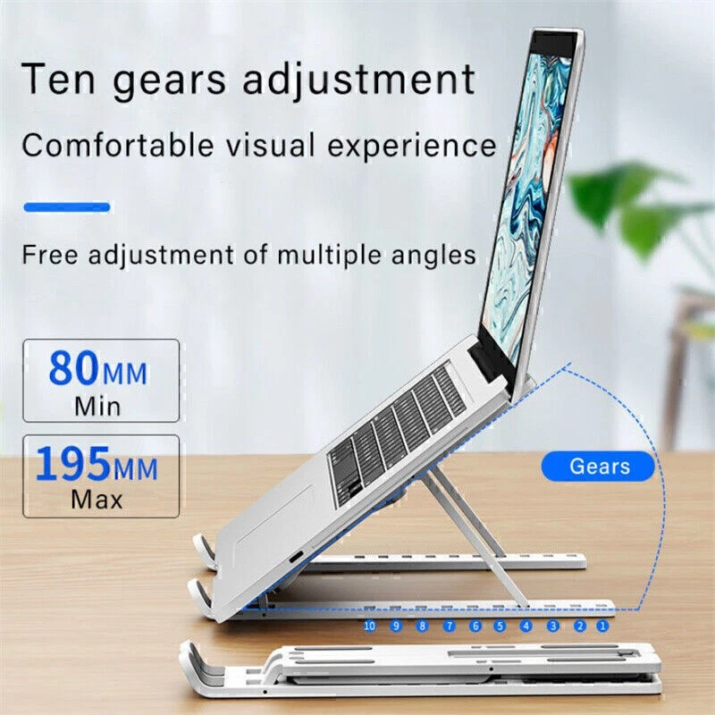 Adjustable Foldable Laptop Stand Portable Notebook Desk for Work or Home
