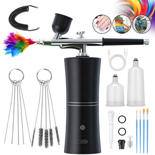 Rechargeable Cordless Airbrush-Kit Compressor with Hose for Painting Nail Art - Picture 16 of 17