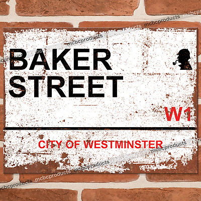 London Street Signe-Baker Street-Métal Aluminium SIGNE-Sherlock Holmes 