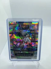 2022 Panini Select Triston McKenzie Concourse Cracked Ice /25 SP #86 Guardians