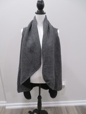 Look Gray Fleece Drape Vest